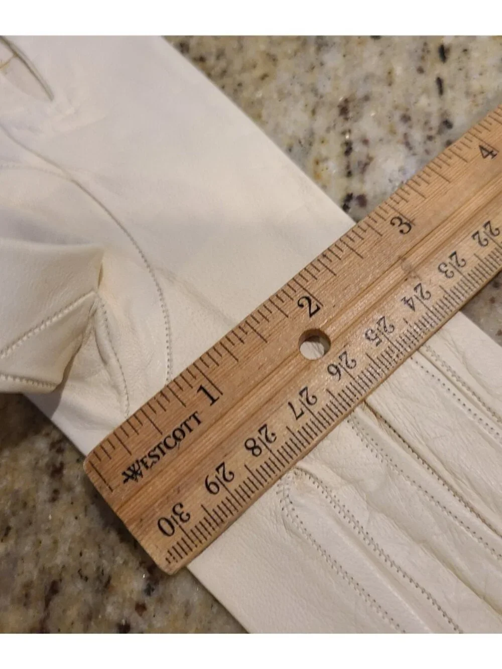 Vintage Size S Cream Formal Leather 8